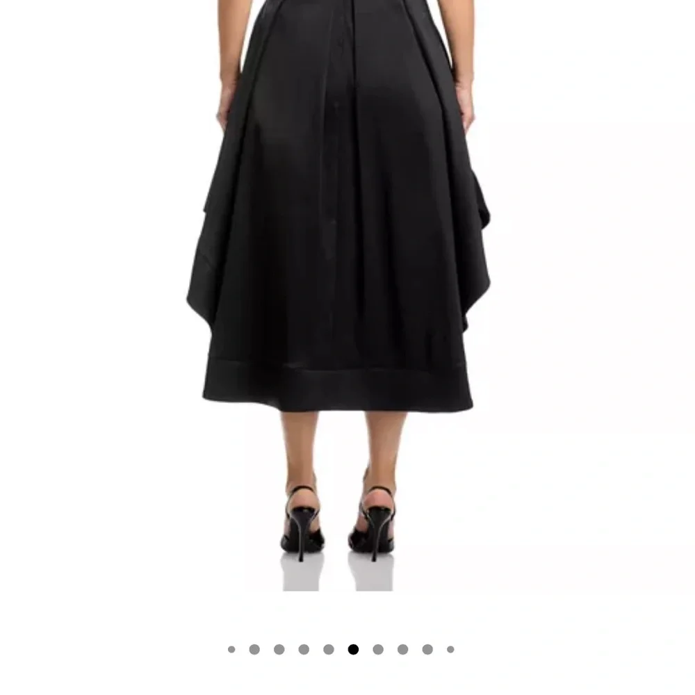 Aqua Mikado strapless midi gown - Picture 4 of 6